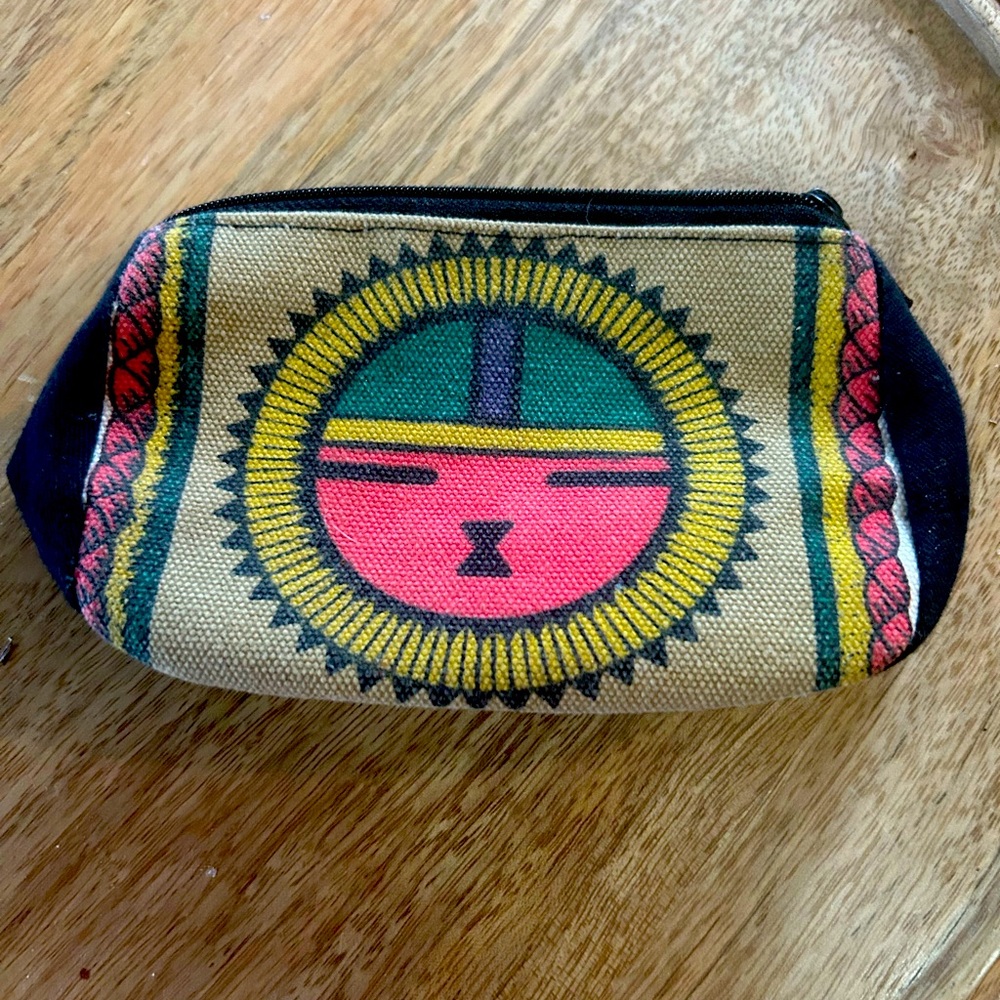 Indian print makeup bag